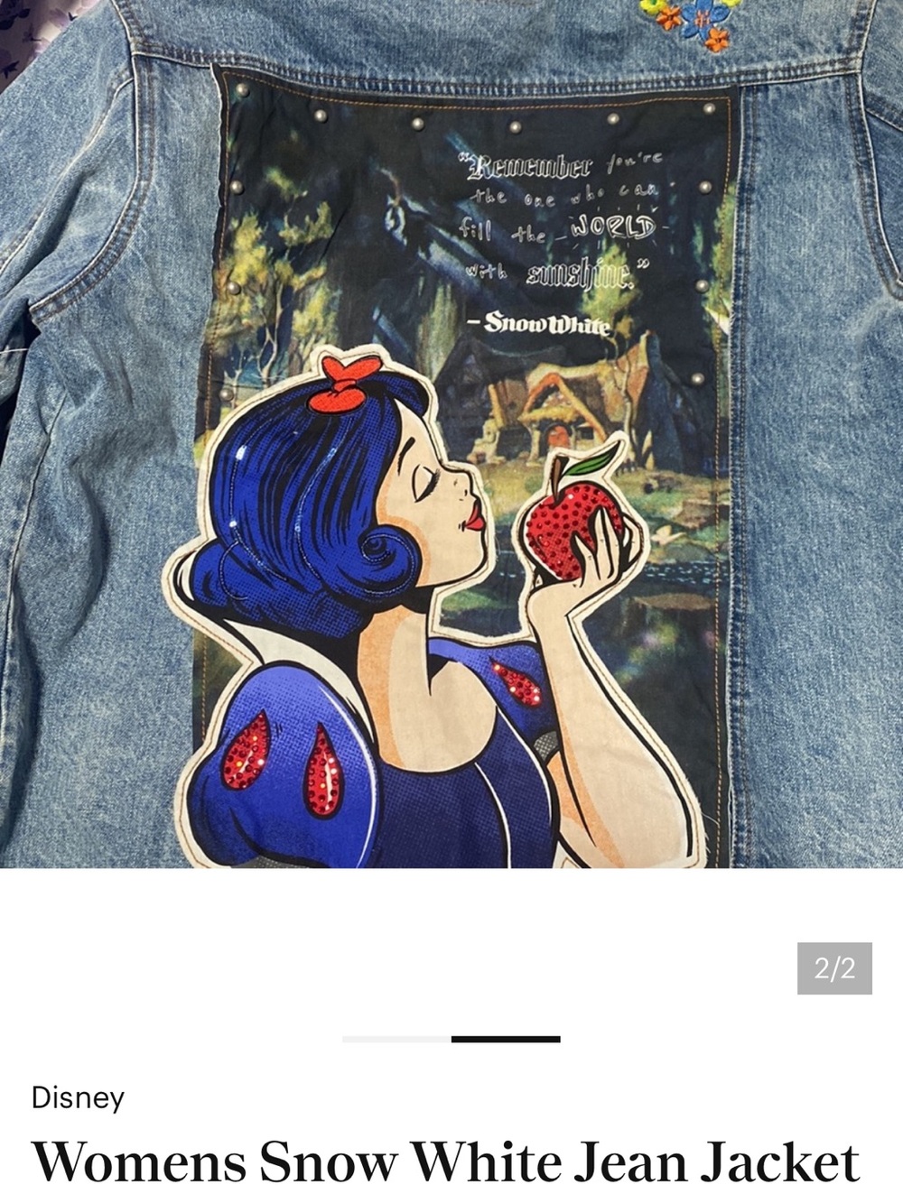 Disney Snow White Denim Jacket Patch - Blue, Red, Cream